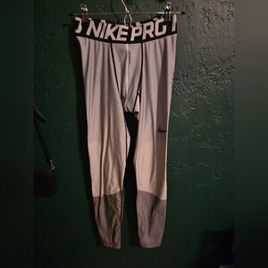 Nike Black and Gray Colorblock Training Tights